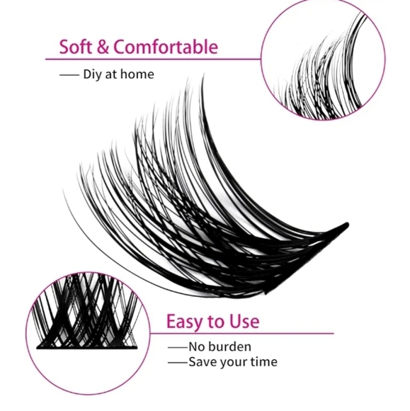 New Fadlash Individual Lashes  Curl DIY Extenstions Clusters 15-20mm - Picture 2 of 11